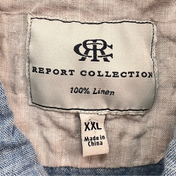 Report Collection 100% Linen Shirt men’s size XXL - Picture 4 of 4
